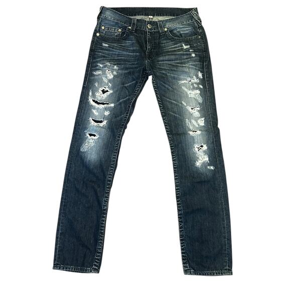 True Religion Men’s Distressed Skinny Jeans Size 34 - Picture 1 of 5